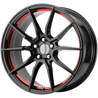 Replica PR193 GT350 18x9 5x4.5" +30mm Black/Red Stripe Wheel Rim 18" Inch 193RS-896530 Order Now