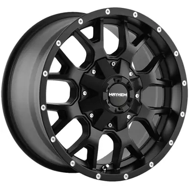 Mayhem 8015 Warrior 20x9 5x5"/5x5.5" +0mm Matte Black Wheel Rim 20" Inch 8015-2952MB Certified