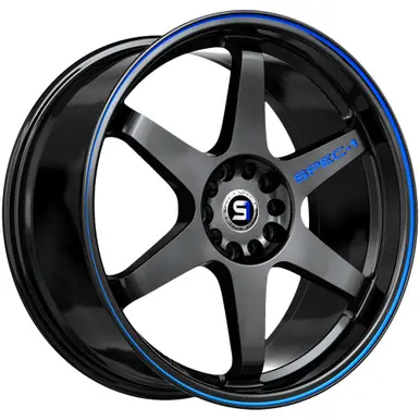 Buy Today Spec-1 SPT-33 17x8 5x4.5"/5x120 +38mm Black/Blue Wheel Rim 17" Inch SPT-331783838GBBL