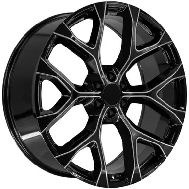 OE Wheels CV98B 24x10 6x5.5" +24mm Black/Milled Wheel Rim 24" Inch CV98B-24100-6550-24BM Limited Offer