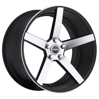 Strada S35 Perfetto 18x8 5x4.5" +40mm Black/Machined Wheel Rim 18" Inch S35851440GBM Time-Limited