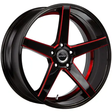 Strada S35 Perfetto 20x8.5 5x4.5" +35mm Black/Red Wheel Rim 20" Inch S35051435GBMLRS Order Now