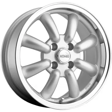 Hot Deal Konig Rewind 15x7 4x100 +40mm Silver Wheel Rim 15" Inch RW7510040S