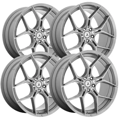 (Set of 4) Staggered-Asanti ABL-37 Monarch 20" 5x112 38mm Brushed Wheels Rims ABL37-20905638TB-ABL37-20055640TB Authentic