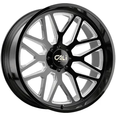 Hot Picks Cali Off-Road 9115 Invader 20x10 8x6.5" -25mm Black/Milled Wheel Rim 20" Inch 9115-2181BM