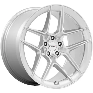 TSW TW008 Slipstream 19x9.5 5x4.5" +25mm Silver Wheel Rim 19" Inch TW008BD19051225 Fast Shipping
