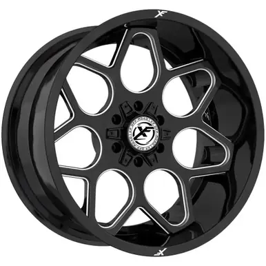 XF Off-Road XF-233 20x12 8x6.5"/8x170 -24mm Black/Milled Wheel Rim 20" Inch XF-233201281651170-24GBML Flash Sale