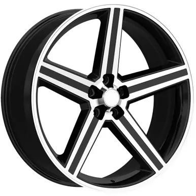 Strada Replicas R148 IROC 22x9.5 5x120 +24mm Black/Machined Wheel Rim 22" Inch R148-252013GBM Bulk Order