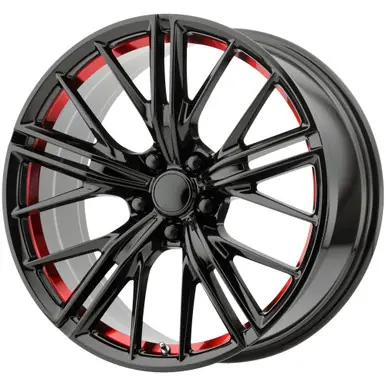 Direct From Manufacturer Replica PR194 ZL1 20x10 5x120 +35mm Black/Red Stripe Wheel Rim 20" Inch 194RS-211235