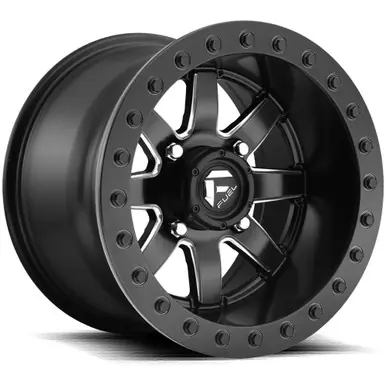 Grab Now Fuel UTV D928 Maverick Beadlock 15x7 4x136 +38mm Black/Milled Wheel Rim 15" Inch D9381570A654
