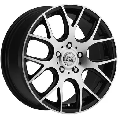One Day Deal Drag Concepts R15 17x7.5 5x4.5"/5x120 +40mm Black/Machined Wheel Rim 17" Inch DC151775120-40GBM