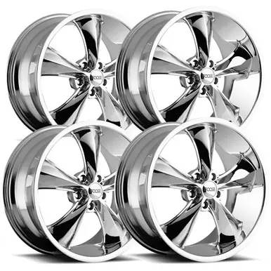Must Have (Set of 4) Staggered-Foose F105 Legend 20" 5x120 +35mm Chrome Wheels Rims F105208521+35-F105200021+40