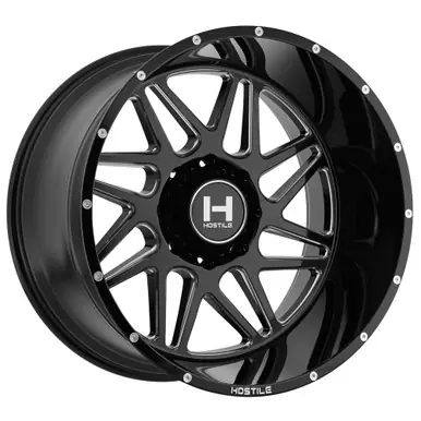 Hostile H108 Sprocket 22x10 8x170 -25mm Black/Milled Wheel Rim 22" Inch H108-2210817045B Place Order