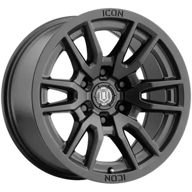 Shop Now Icon Alloys Vector 6 17x8.5 6x5.5" +0mm Satin Black Wheel Rim 17" Inch 2417858347SB