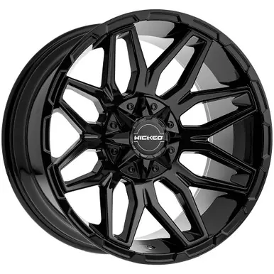 Wicked Off-Road W825 20x9 6x135/6x5.5" +0mm Gloss Black Wheel Rim 20" Inch W825290267+00AG Instant Buy