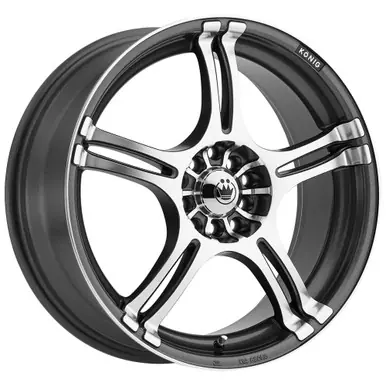 Konig Incident 16x7 4x100/4x4.5" +40mm Graphite/Machined Wheel Rim 16" Inch 1N76D04406 Fan Favorite