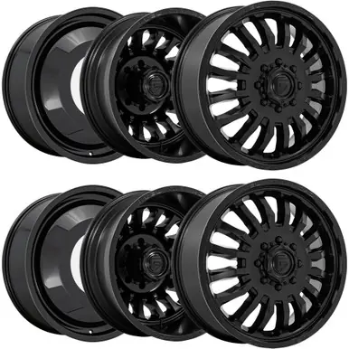 Set of 6-22" Inch Fuel D867 Arc Dually 8x200 Blackout Wheels Rims D86722829235-6 Weekend Sale
