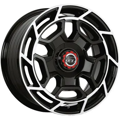 Same Day Shipping VCT Fusion 22x9 5x115/5x120 +15mm Black/Machined Wheel Rim 22" Inch FUS-22951520+15BM