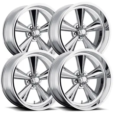 (Set of 4) Staggered US Mags U104 Standard 17" 5x114.3/5x4.5" Chrome Wheels Rims U10417706540-U10417806545 Today Only