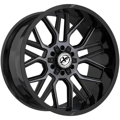 XF Off-Road XF-235 20x12 8x6.5"/8x170 -44mm Black/Titanium Wheel Rim 20" Inch XF-235201281651170-44BMTDT Bulk Order