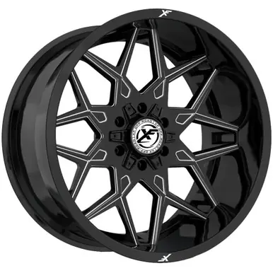 XF Off-Road XF-238 17x9 6x135/6x5.5" +0mm Black/Milled Wheel Rim 17" Inch XF-2381790570GBM Reduced Price