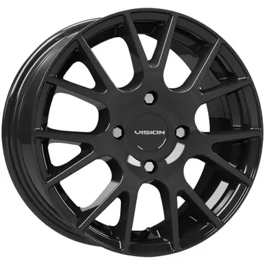 Vision 18 Hellion 14x5.5 4x100 +38mm Gloss Black Wheel Rim 14" Inch 18A4549GB38 Final Sale