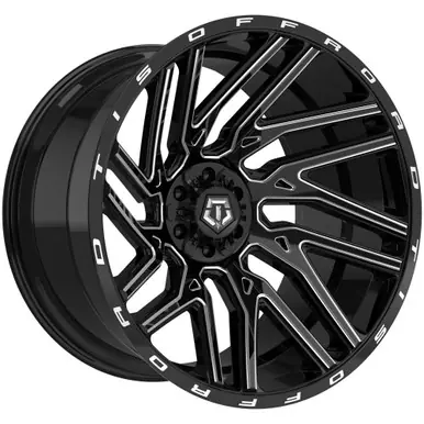 Budget TIS 554BM 22x12 6x135/6x5.5" -44mm Black/Milled Wheel Rim 22" Inch 554BM-2226844S
