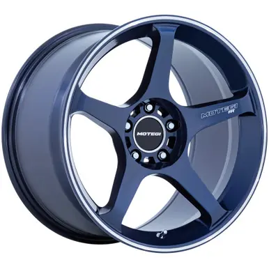 Motegi MR159 Battle V 18x9.5 5x4.5" +25mm Blue Wheel Rim 18" Inch MR159LD18951225 Premium