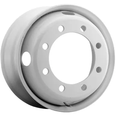 Budget Allied CT-Hub Piloted Dual 4 Hole 17.5x6.75 8x275 White Wheel Rim 17" Inch A28656