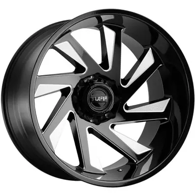Tuff T1B-Right 20x10 5x150 -23mm Black/Milled Wheel Rim 20" Inch 2010T1B-35150B10R Big Sale