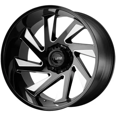 Flash Sale Tuff T1B-Left 20x10 5x150 -23mm Black/Milled Wheel Rim 20" Inch 2010T1B-35150B10L