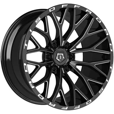 Popular TIS 566BM 22x10 6x5.5" -19mm Black/Milled Wheel Rim 22" Inch 566BM-2208319