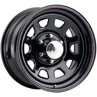 Cheap Allied 51 Daytona 16x7 5x135 +0mm Black w/Cap Wheel Rim 16" Inch 5167035