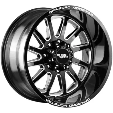 Off-Road Monster M17 20x10 5x5.5" -19mm Black/Milled Wheel Rim 20" Inch M170539N19GBML Secure Checkout
