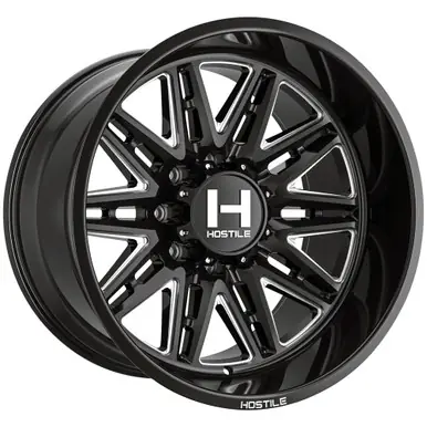 Hostile H126 Maniac 20x10 8x6.5" -19mm Black/Milled Wheel Rim 20" Inch H126-2010816547B Limited Offer