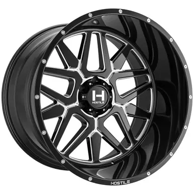 Hostile H128 Diablo 20x10 6x135 -19mm Black/Milled Wheel Rim 20" Inch H128-2010613547B Best Choice