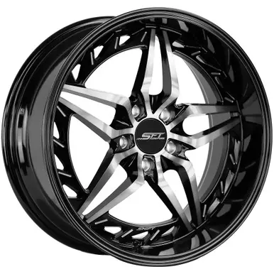 Flash Sale Shift HF37 Injector 18x8.5 5x4.5" +30mm Black/Machined Wheel Rim 18" Inch HF3788551430GBM