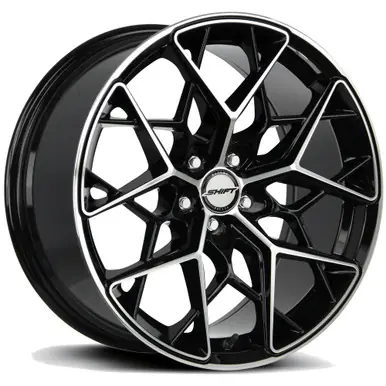 Shift H35 Piston 20x8.5 5x4.5" +35mm Black/Machined Wheel Rim 20" Inch H35051435GBM Time-Limited