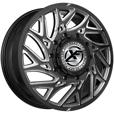XF Off-Road XF-229 Dually Front 20x8.25 10x225 Black/Milled Wheel Rim 20" Inch 229F208265110GBM Certified