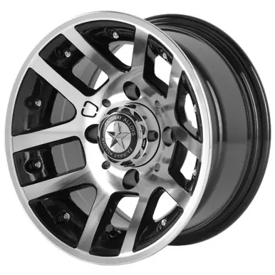 Free Shipping Fairway Alloys FA121 Illusion 10x7 4x4" -25mm Black/Machined Wheel Rim 10" Inch FA-121-M