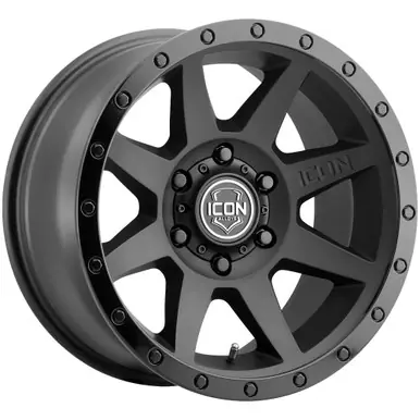 Weekend Sale Icon Alloys Rebound 17x8.5 6x5.5" +25mm Double Black Wheel Rim 17" Inch 1817859057DB