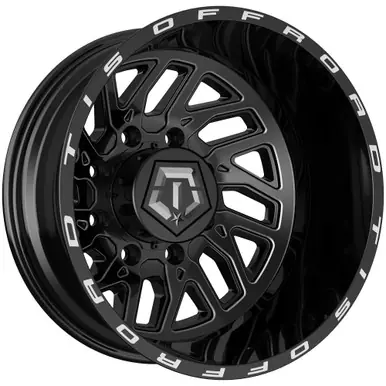 TIS 544BM Dually Rear 20x8.25 8x6.5" -198mm Black/Milled Wheel Rim 20" Inch 544BM-28299ROS Last Chance
