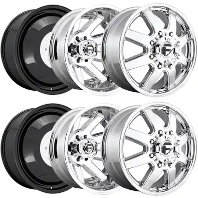 (Set of 6) 20" Inch Fuel D536 Maverick Dually 8x6.5" Chrome Wheels Rims D53620828D35-6 Limited Edition