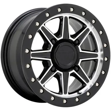 Black Rhino UTV Webb 15x7 4x110 +52mm Black/Machined Wheel Rim 15" Inch 1570WEB514110F80 Free Shipping