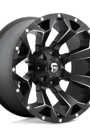 Crafted Fuel 1PC D546 ASSAULT 8X165.1 22X10 -18 MATTE BLACK MILLED
