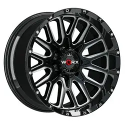 No Minimum Order Worx 818BM 5x127/5X135 22x12 -44 Gloss Black w/ Milled Accents