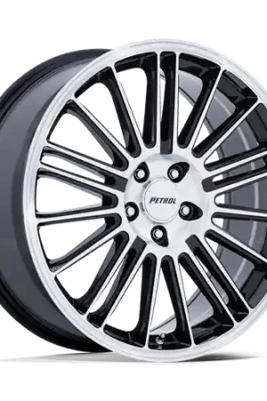 Fast Shipping Petrol PE001 P1D 5X112 18x8 +40 GLOSS BLACK WITH MACHINED FACE