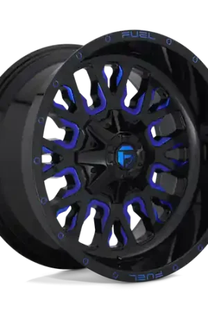 Authentic Fuel 1PC D645 STROKE 6X135/6X139.7 20X9 +1 GLOSS BLACK BLUE TINTED CLEAR