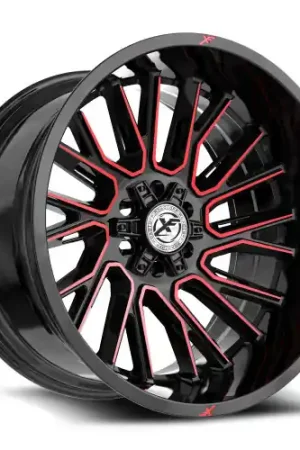 Discount XF Off-Road XF-230 5x127/5x139.7 20x10 -12 Gloss Black & Red Machined