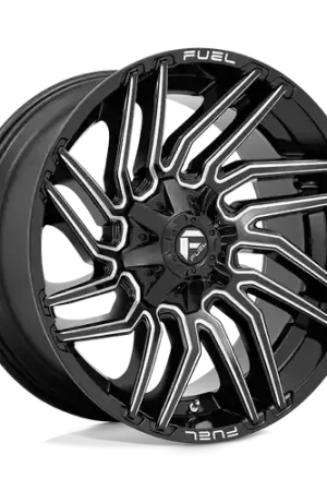 Last Chance Fuel 1PC D773 TYPHOON 8X180 22X10 -18 GLOSS BLACK MILLED
